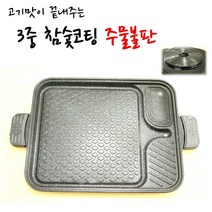 고기맛이 끝내주는 참숯코팅 주물 불판 삼겹살 구이팬, one size