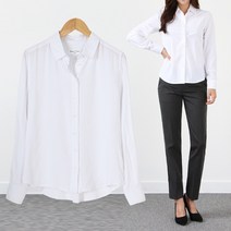 뮤 여성용 스윗클래식 화이트 셔츠 블라우스 남방