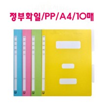 화일 PP A4 10매 정부문서화일 PP재질, 청색