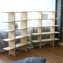 JWK 토파즈 브라운 일파만파 원목 북선반 책장 거실장 유닛, 무도장자작나무1200선반다리높이36cm1단