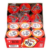 농심 신라면소컵 6입+오징어짬뽕소컵 6입 2종 세트 총 12개