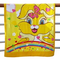 홈아트 비치타월, 래빗 타올(100x140_옐로우), 1개