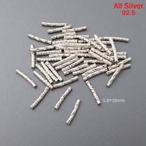 비즈아이 [8-580-09]실버파이프(물결파이프) 1.5*10mm(내경0.7mm) (은92.5%/무도금) [1개]
