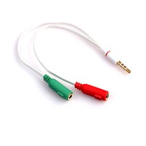 PC 헤드셋 연결잭 변환케이블 변환젠더 변환 어댑터, ZPC-4C 화이트