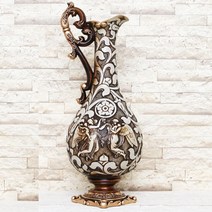 케이엠데코 국산 고품격 엔틱 화병 인테리어 소품 꽃병 수반 조화 장식용품, 화병A-특대형