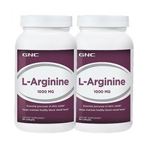 GNC 엘 아르기닌 1000mg 90캡슐 x2, 2개