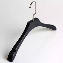 검정 나무무늬 플라스틱 옷걸이 블랙, 블랙 남성용 45.5cm, 1개