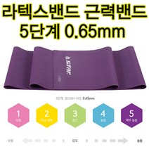 스타 라텍스밴드 0.65mm 근력밴드 휘트니스 고무밴드, 퍼플