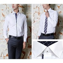 럭스타이 긴팔 반슬림 와이셔츠 D6077