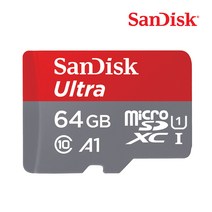 샌디스크 울트라 마이크로SD 메모리카드 CLASS10 A1 QUAR, 64GB
