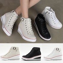 지마스크 여성용 플라이 키높이 웨지힐 운동화 7cm
