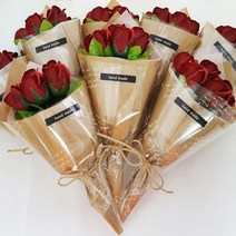 지나로즈 비누꽃 5송이 비누꽃다발