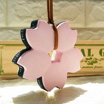 조이어스 석고 방향제 투톤 벚꽃 플라워 걸이용 차량용방향제, 에메랄드/러브스펠향