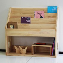양지가구 원목잡지꽂이 전면책꽂이 DIY 책장 정리선반 진열장 틈새책장 책꽂이 공간정리 파스텔색 소품정리 책정리, 원목 전면책꽂이4단800 칠레송