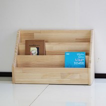 양지가구 원목잡지꽂이 전면책꽂이 DIY 책장 정리선반 진열장 틈새책장 책꽂이 공간정리 파스텔색 소품정리 책정리 동화책, 원목 잡지꽂이3단600 칠레송