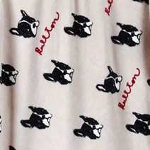 DYNN 북유럽패턴 밍크 무릎담요 프렌치불독