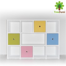트리퍼니가구 3단 1600 책장 - 두께36T 고급데코시트지, 도어추가/옐로우
