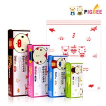 피그비코리아 항균지퍼백 필수4종(Mini+S+M+L)+Over1매증정 지퍼백, 60매