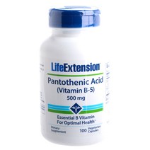 라이프익스텐션 판토테닉 애시드 500mg 베지테리안 캡슐, 100정, 1개