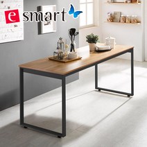 e스마트 스틸 테이블 1600x600 (사각다리), 상판색상:아카시아 / 프레임(다리)색상:화이트