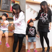 이솝스토리 (가족티)맨투맨_더블하트