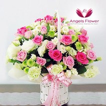 [엔젤스플라워] 마음을 전하는 전국 꽃배달서비스 생화 꽃바구니 꽃다발, F11_고급형_달콤한연인