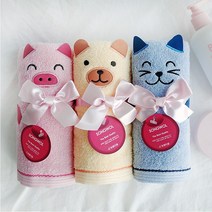 송월타월 애니멀 가벼운 세면타월 귀여운 수건 1매, 핑크, 1장