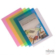 아주문구 L홀더반투명, 1팩, 파랑색10장입