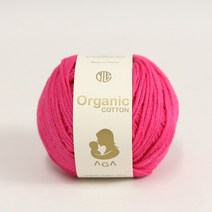 [앵콜스] 아가 오가닉코튼실 30g AGA Organic Cotton 유기농 면사 오가닉실 뜨개실 아기옷 아기양말 모자, 14 바비핑크