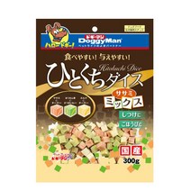 도기맨 한입크기 사사미(믹스) 큐브 300g 강아지간식 져키, 1개