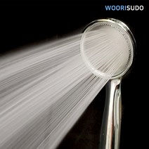 우리수도 수압상승 플라워(크롬) 샤워기, 1개
