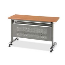 와이디 H형 연수용 테이블 회의 책상, (타공가림)1800x600_파스텔(YW1103-1-PA)