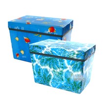 리빙월드 스티로폼아이스박스4호(업소용아이스박스 62L), 물고기, 62L