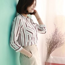 웬디즈갤러리 7부 헤이 줄지 셔츠 NSH003
