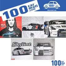 [100carmall] 수퍼카 수건 타월 모음 (소), 닛산 스카이라인 GTR34 폴워커 2, 100개