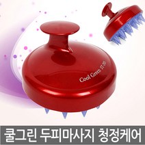 쿨그린 두피브러쉬 헤어마사지 비듬관리 두피마사지, 쿨그린_화이트