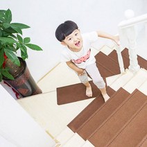 안전먼저 계단 미끄럼방지 패드, 브라운, 1개