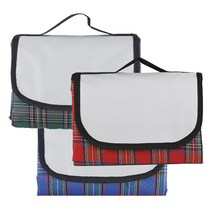 민스리빙 방수 피크닉매트 돗자리, 체크돗자리(대형:블루)