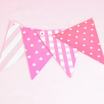 파티생각 삼각가랜드(종이) 가랜드, 블루