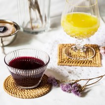 더시스 라탄 컵받침 티코스터, 원형