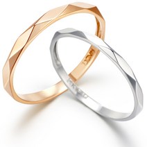 [커플레인] 14K 18K 심플 커플 반지 한쌍