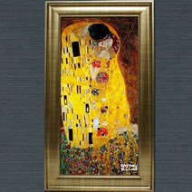 NEW캔버스명화 대형 그림액자 자체제작 인테리어 엔틱몰딩 클림트 작품, 03 키스