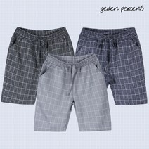 [세븐퍼센트] (S) 체크밴딩 5부 반바지