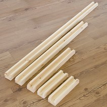 아이베란다 격자파티션 2단 소나무 래티스 격자창 원목 파티션, 벽면용 지지대_길이 600mm