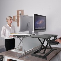 스파인데스크 서서일하는 스탠딩책상 컴퓨터책상, Y5L(듀얼)_블랙