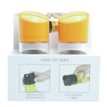 ARTLAND 스위블 탑 오렌지 오일병 소스병, 2개입, 295.7ml
