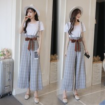 HQINT 여성 여름 정장 데일리룩 데이트룩 멜빵바지 점프수트 빅사이즈 오버롤 팬츠 567249172170