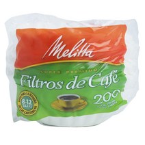 Melitta 슈퍼 프리미엄 커피 필터/여과지, 1개, 200개입