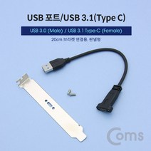 조립컴퓨터/브라켓 부품 C타입 USB3.0 포트 변환 젠더 20cm