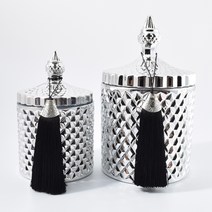 [캔들이케아] 불꽃 클래식 실버메탈 캔들용기, 500ml